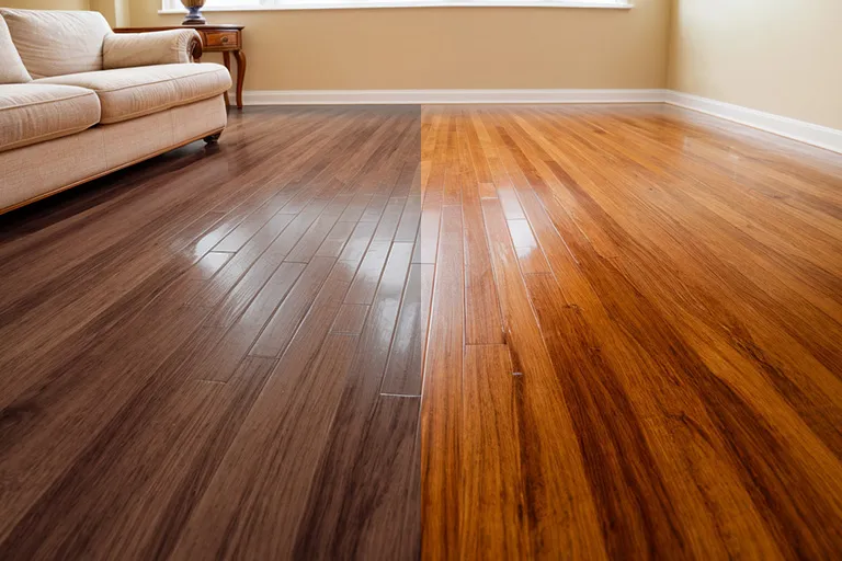 Příklad renovace parket a broušení parket před a po