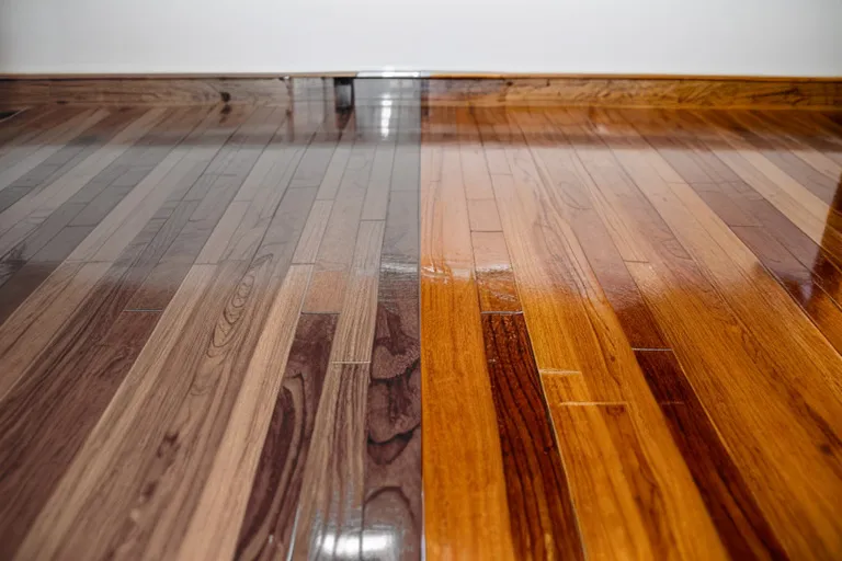 Příklad renovace parket a broušení parket před a po